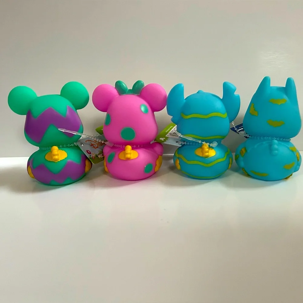 NEW!! Disney & DC Comics Mickey & Minnie Mouse, Stitch & Batman Easter Duck Set
